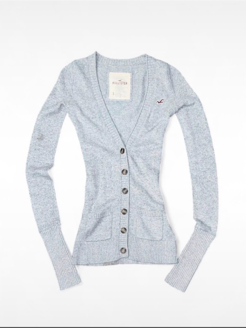 VINTAGE Hollister Grey Cardigan 🕊️ Bella Swan / Elena Gilbert Core Y2K